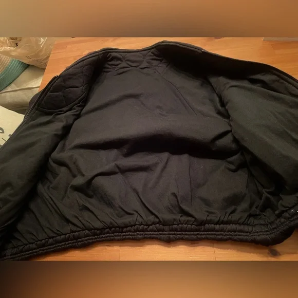 Lululemon Quilted Bomber Cropped Black Jacket Size 10 - Picture 14 of 14